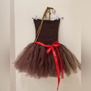 Girls Tutu Reindeer Dress Costume
